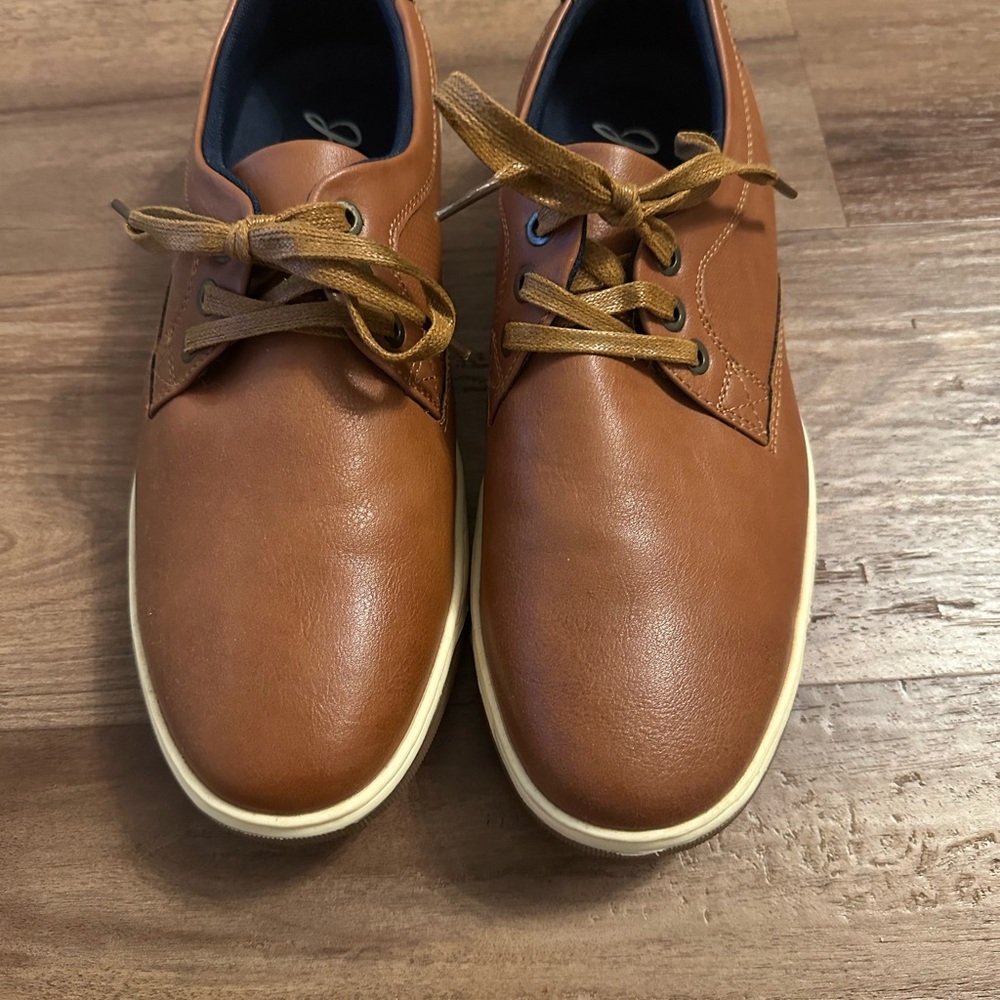 Jousen Men's Brown Leather Shoes